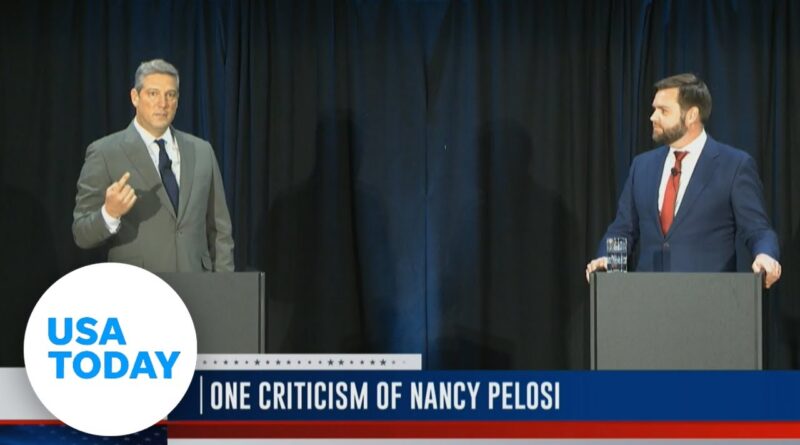 Trump and Pelosi cause a heated debate between J.D. Vance and Tim Ryan | USA TODAY